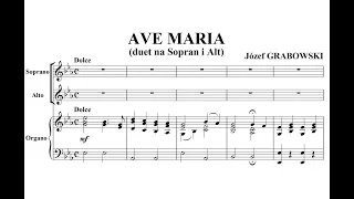 Grabowski, Józef (1842 - 1879) Ave Maria (duet na Sopran i Alt).