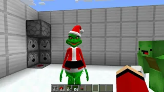 Scary SANTA.EXE and GRINCH.EXE vs Security House in Minecraft Maizen JJ and Mikey