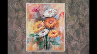 Painting for Beginners /  Flower bouquet  Easy / Step by step /  MariArtHome