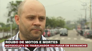 Motocicleta de trabalhador vai parar em desmanche