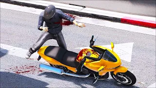 GTA 5 Crazy Motorcycle Crashes Episode 16 (Euphoria Physics Showcase)