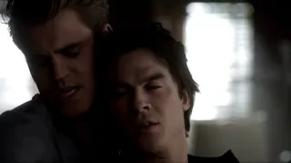 Stefan Stabs Damon And Kisses Elena - The Vampire Diaries 4x05 Scene