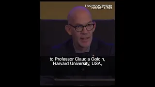 BREAKING: Nobel Prize in Economics 2023 goes to Claudia Goldin for studies on women's labor market