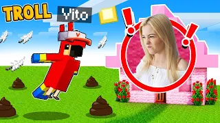 TROLLUJĘ MOJĄ DZIEWCZYNĘ BELLĘ PRZEBRANY ZA PAPUGĘ w Minecraft! | Vito i Bella