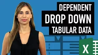 Excel Dependent Drop Down List with Tabular Data without Named Ranges