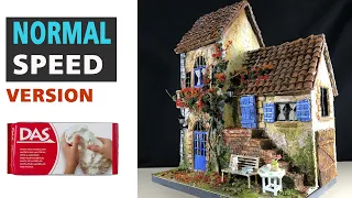 NORMAL SPEED - Build an old house with cardboard & clay