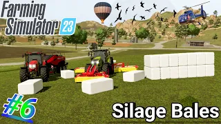 Farming Simulator 23 - cutting grass & making silage bales - #6