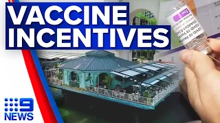 Queensland businesses dish out vaccine incentives | Coronavirus | 9 News Australia