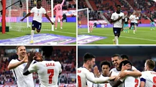 Saka scores his first goal for England| England 1-0 Austria & trent injury