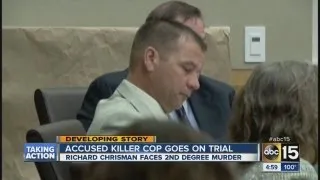 Accused cop killer goes on trial