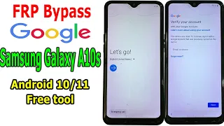 FRP Bypass Google Account Samsung A10s Android 10/11