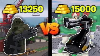 The Juggernaut VS The Railgunner.. Which Tower Is Better? | Roblox Tower Defense X