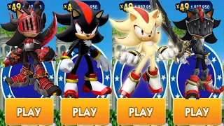 Sonic Dash - Super Shadow vs Dragon Hunter Lancelot vs Shadow vs Sir Lancelot - All Characters