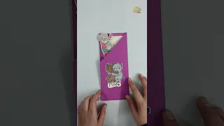 DIY cute paper craft in 1 minute | Paper craft #shorts #papercraft #viral #DIYgreeting