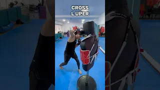 Cross + L Uper combination! #boxing #lesson #training #mma #kickboxing