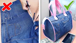 DIY OLD JEANS TRANSFORM INTO A FAB BAG