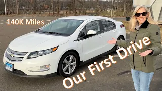 First Drive In Our 2015 Chevy Volt!