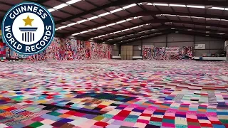 Largest hand knitted blanket - Guinness World Records