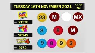 NLCB Online Draws   Tuesday 16th November 2021