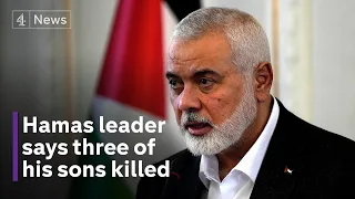 Three children of Hamas leader reportedly killed in Gaza airstrike