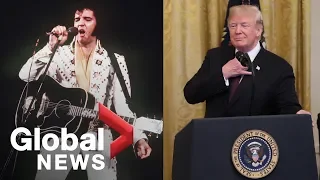 'Elvis has left the house': Trump misquotes saying during tribute to ‘King of Rock’