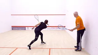 Squash tips: Coaching a beginner with Bryan Patterson - Forehand technique