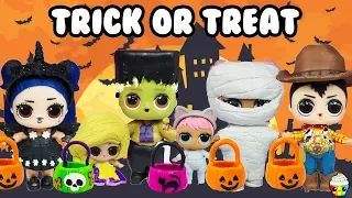 LOL Surprise Dolls Trick Or Treat Big Sisters Take Little Sisters + Brothers Halloween Costumes