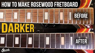 How to make rosewood fretboard DARK [Like Brazilian]