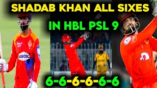 Shadab khan All Sixes In Hbl Psl 9| Shadab Khan Classical Sixes| Shadab khan Batting| Cricket Update