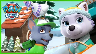 Rocky and Everest save Chickaletta in Jake's cuckoo clock! - PAW Patrol Episode - Cartoons for Kids