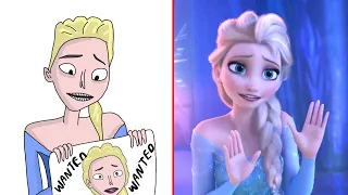 Frozen For The First Time In Forever Song Funny Drawing Meme 😂