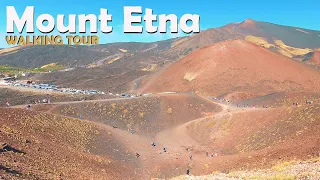 Etna volcano 🌋 Italy, Sicily Walking tour in 4k (2022) ✨ eruption