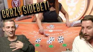 INSANELY LUCKY SIDE BETS ON BLACKJACK!