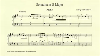 Beethoven, Sonatina in G major, Anh 5, Moderato