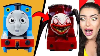 Turning THOMAS TOY into CHOO CHOO CHARLES!? (WORLD'S LARGEST TRANSFORMATION!)