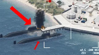 Bayraktar TB2 totally destroyes armed Submarines in captured Port - UAV Drone - Arma 3 Mil-Sim