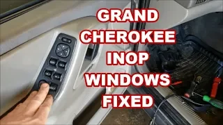 JEEP Grand Cherokee Windows Don't Work 1999-2004 replace master switch / broken wires