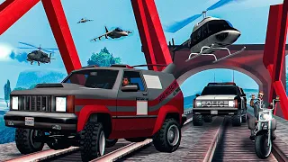 🔥 ПОГОНЯ от ПОЛИЦИИ на ВЕРТОЛЕТЕ, МОТОЦИКЛЕ и ВНЕДОРОЖНИКЕ в GTA SAMP