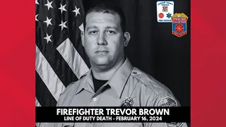 WATCH: Procession for fallen Virginia firefighter Trevor Brown