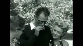 Rare Footage of Marilyn Monroe and Arthur miller press conference before  trip to England 1956