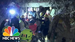 Rescue teams save mother and child in earthquakes’ aftermath