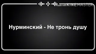 Нурминский - Не тронь душу ( текст песни )