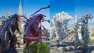 Godzilla Size Comparison GTA V Mods Showcase