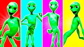 Green Alien VS Dame tu Cosita VS Me Kemaste VS Patila VS Gummy Bear Funny Color dance challenge