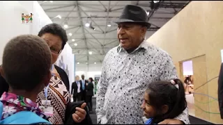 Fijian Prime Minister Frank Bainimarama meets Climate Change oratory contest Winners