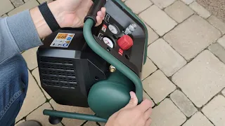 Unpacking / unboxing cordless compressor Metabo POWER 160-5 18 LTX BL OF 601521850
