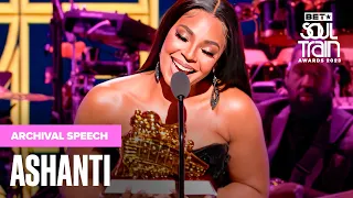 Ashanti Graciously Talks Her Sh*T While Accepting 2021 Lady Of Soul Award | Soul Train Awards '23