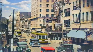 Montreal, Canada 1930s in color [60fps, Remastered] w/sound design added