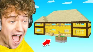 GIANT HOUSE Sky Block TROLL In Minecraft!