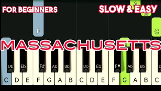 BEE GEES - MASSACHUSETTS | SLOW & EASY PIANO TUTORIAL